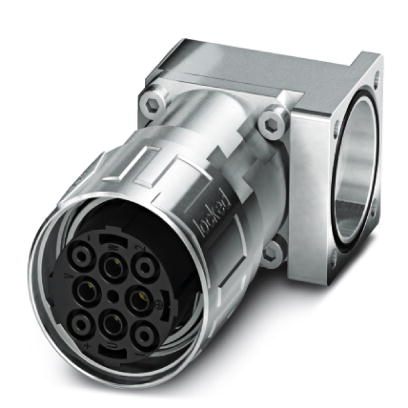 Phoenix Contact M40 Right Angle Receptacle; SM-7ES1N8AYW00S; Male; 6-Pin; N Key; Front Mount; Crimp Contacts